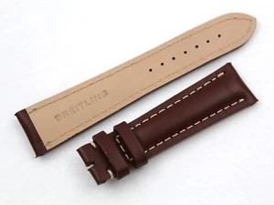 Cinturino Breitling Pelle Cuoio Marrone Scuro 22/18mm Casual Artigianale Unisex - Imagen 1 de 5