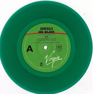 XTC generals & majors AUSSIE GREEN VINYL 45rpm_1980 AUSTRALIAN TOUR rare one - Foto 1 di 2