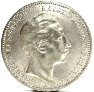 GERMANY (Prussia) Wilhelm II,3 Mark 1910 - Picture 1 of 7