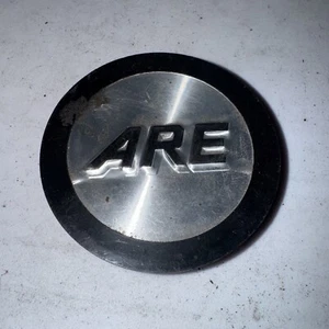 ARE WHEEL RIM CUSTOM BLACK CENTER CAP 898032 AMERICAN RACING Rare - Picture 1 of 5