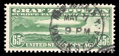 MOMEN: US STAMPS #C13 GRAF ZEPPELIN USED PSE GRADED CERT VF/XF-85 LOT #79176 - Image 1 of 3