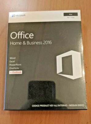 OFFICE HOME&BUSINESS 2016 MAC ORIGINALE SIGILLATO ITA EUROZONE NRFB W6F-00887 - Imagen 1 de 3