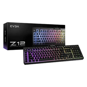 EVGA Z12 RGB Gaming Keyboard RGB Backlit LED 5 Programmable Macro Keys Media Key - Picture 1 of 6