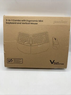 Perixx PERIDUO-813B US, Wireless Ergonomic Compact Keyboard & Vertical Mouse ... - Image 1 of 4