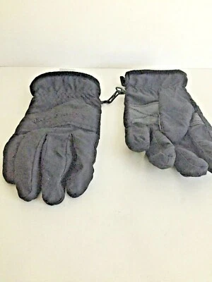  Luvas de inverno masculinas tamanho M pretas de náilon forradas térmicas de lã - Imagem 1 de 4