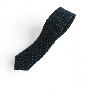 Vintage Gitman Brothers Slim Navy Polka Dot Tie Christmas Gift Preloved - Picture 1 of 24