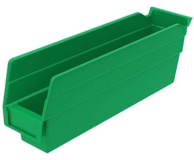  30110 Plastic Shelf Bins, Heavy Duty Storage Bins for Garage, Closet, Green - Image 1 of 4