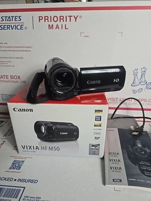 CANON VIXIA HF M50 Full HD 1080p  Camcorder, WORKS GREAT - Image 1 of 4