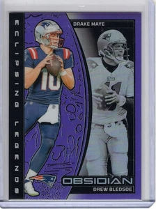 DRAKE MAYE 2024 OBSIDIAN ECLIPSING LEGENDS PURPLE #4 DREW BLEDSOE RC 04/50 - Picture 1 of 2