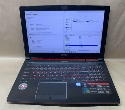 MSI GE62MVR 7RG, Intel i7-7700HQ@2.8GHz, 16GB RAM, 512GB SSD, GTX 1070, Win11P - Image 1 of 4