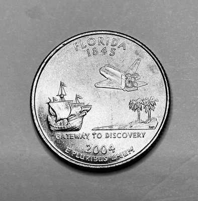 2004 P Florida State Quarter.  Uncirculated from US Mint roll. - Image 1 of 2