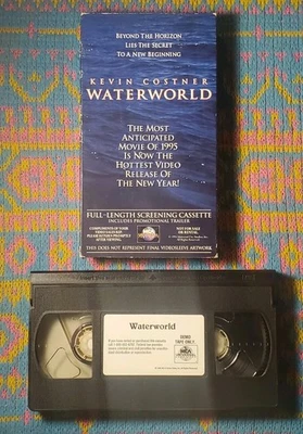 Waterworld (VHS, 1995) Rare Demo Screener FYC Kevin Costner Vintage Home Video - Image 1 of 4
