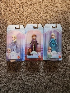 3 Pack Disney Frozen Elsa & Anna Dolls,  Collectible Disney Toys 3.5”  Movie 1&2 - Picture 1 of 2