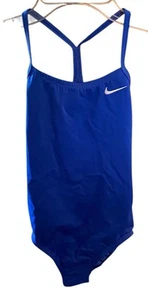 NIKE Swim Girls' Racerback One Piece Swimsuit Blue Size Small NWT - Picture 1 of 4
