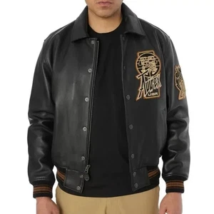 Herren Avirex Limited Edition Icon Flight American Twin Dragon Biker Lederjacke - Bild 1 von 6