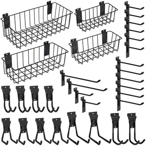 Heavy-Duty Slatwall Baskets and Hooks - Slatwall Accessories for Standard Sla... - Picture 1 of 8