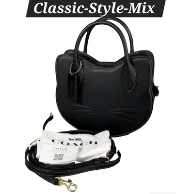 Coach CAT BAG Satchel/Cross Body In Black Leather;CW615;BNWT;SOLD OUT!!! - Image 1 of 4