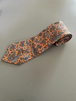 Corbata para hombre Jacobson's Countess Mara naranja cachemir satinado seda con logotipo 3,5" * 56 Foto 1 de 4