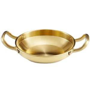 Stainless Steel Pan Double Ear Pan Korean Ramen Pot Noodle Pot Double Handle Pan - Picture 1 of 7