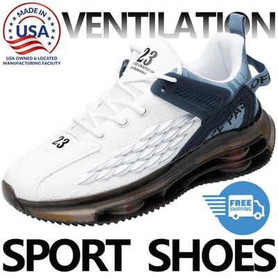 New Fashion Men's Sport Shoes Casual Athletic Running Tennis Gym Breathable Soft - Image 1 of 4