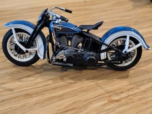 Motocicletta Franklin nuova di zecca 1936 Harley Davidson Knucklehead pressofusa blu - Foto 1 di 9