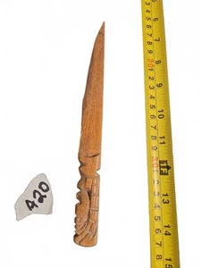 Brieföffner aus Holz | Handarbeit - Made in Philippines - Vintage - Bild 1 von 9