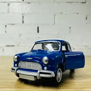 Mini Cooper 1:36 Scale Diecast Model Car Ref 4018 Blue White - Picture 1 of 17