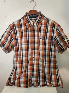 Wrangler Para Hombres Puntada Única 100% Algodón 2X Botón Bronco Manga Corta Abotonable - Imagen 1 de 14