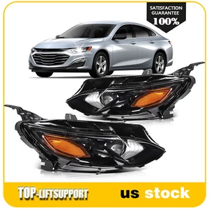 For 2019 2020 2021 Chevrolet Malibu Black Housing Headlight Assembly w/Projector - Picture 1 of 7
