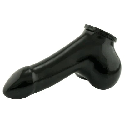 TOYLIE Latex Penishülle XS mit Hodensack schwarz Schaft: 10cm Penis Hülle Latexkleidung