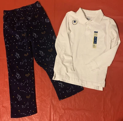 Pantalones de salón antiguos azul marino y camisa polo blanca gloriosa descolorida talla M (8) #635 para niños Foto 1 de 4