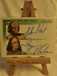 Quotable Star Trek Next Generation double autograph Michael Dorn Suzie Plakson - Picture 1 of 3
