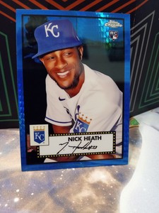 2021 Topps Chrome Platinum Anniversary Nick Heath Rookie Card Blue Hyper Prizm