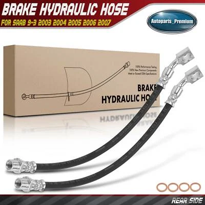 2x Manguera hidráulica de freno trasero izquierdo y derecho para Saab 9-3 2003 2004 2005 2006 2007 Foto 1 de 4