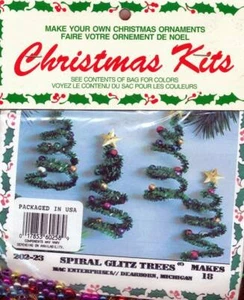 NEW MAC ENTERPRISES SPIRAL GLITZ TREE ORNAMENTS MAKES 18 OOP - Imagen 1 de 1