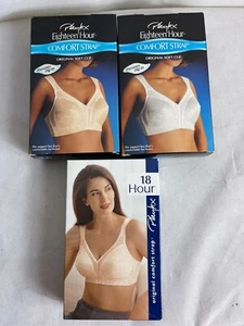 3 Playtex #4693 Eighteen Hour Comfort Straps Original Soft Cup 38DD & 38D - Picture 1 of 7