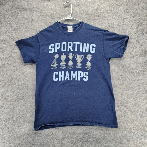 Sporting Kansas City Shirt Mens Medium SKC MLS Soccer Blue Champs Cups Cover