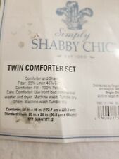 New Simply Shabby Chic Twin Size Linen/ Cotton Comforter Set