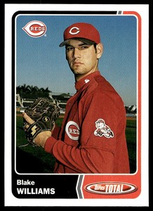 2003 Topps Total 22 Blake Williams   Cincinnati Reds  Baseball Card