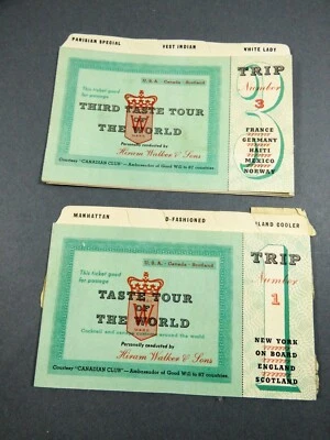 Trip Taste Tour of World Hiram Walker V Lons Canadian Club bar recipe 2 booklets - Image 1 of 4