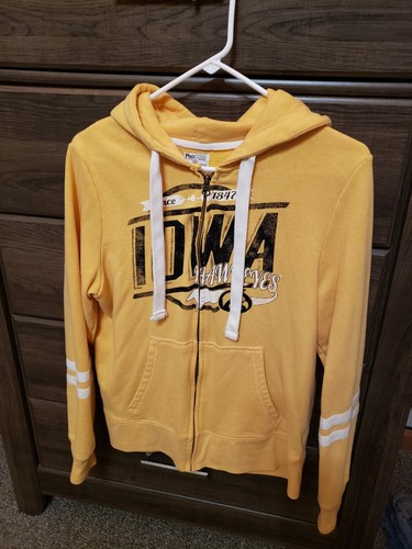 VETEMENTS Felpa con cappuccio da donna Iowa Hawkeye cerniera intera taglia large