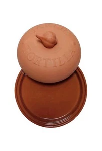 Norpro Garlic Baker/Tortilla Warmer Terra - Cotta Lid with Garlic Shaped Handle! - Picture 1 of 7