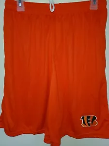 0724 NFL Team Apparel Mens CINCINNATI BENGALS Polyester Jersey SHORTS ORANGE New - Picture 1 of 2