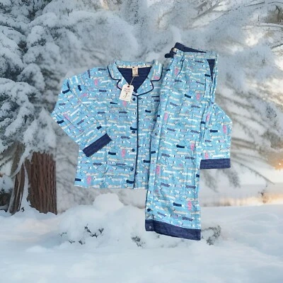 MUNKI MUNKI Ladies Flannel Pajamas Dachshund Dog Print 2-Piece Set XXL NWT NEW! - Image 1 of 4