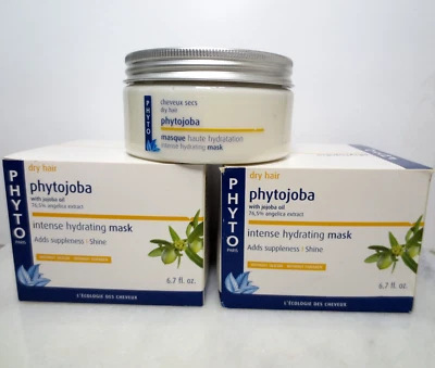 PHYTO - PHYTOJOBA MASCARILLA HIDRATANTE INTENSA PARA CABELLO SECO 6,7 OZ EN CAJA (LOTE DE 2) Foto 1 de 2