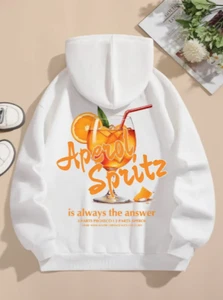 Felpa Aperol Spritz con cappuccio stampa grafica cocktail UNISEX Idea Regalo - Imagen 1 de 8