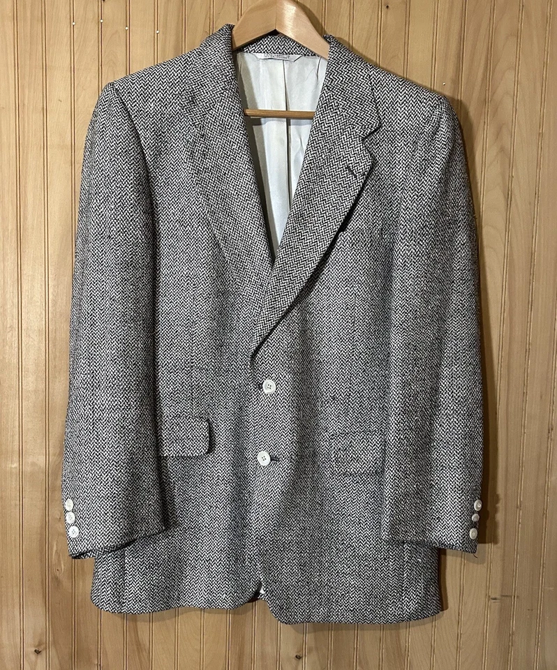 Blazer para hombre Neiman Marcus 39R texturizado 100 % seda abrigo deportivo de negocios Foto 1 de 4