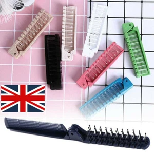 Portable Travel Hair Comb Brush Foldable Massage Hair Comb Anti-static Hair UK - Picture 1 of 10