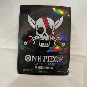 One Piece TCG Chinese Red Hair Pirates Limited 10 Card Sleeves Laser Shanks New - Picture 1 of 2