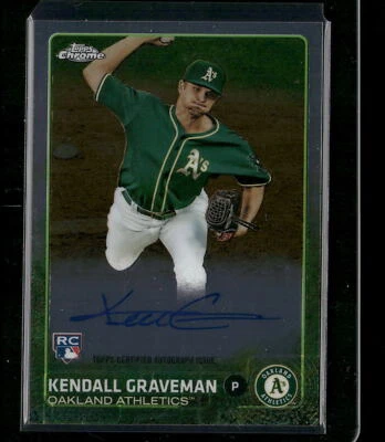 2015 Topps Chrome #AR-KG Autographed Rookies Kendall Graveman - Image 1 of 2